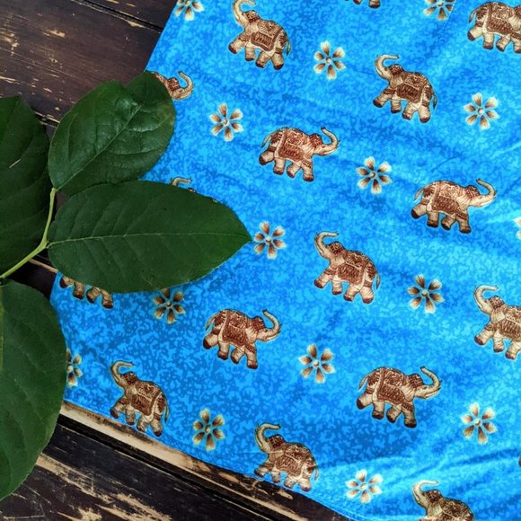 2/$20 - Beachy Elephant Sarong Wrap Skirt - Picture 2 of 3
